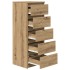 Aparador con cajones roble artesanal 37,5x35x99