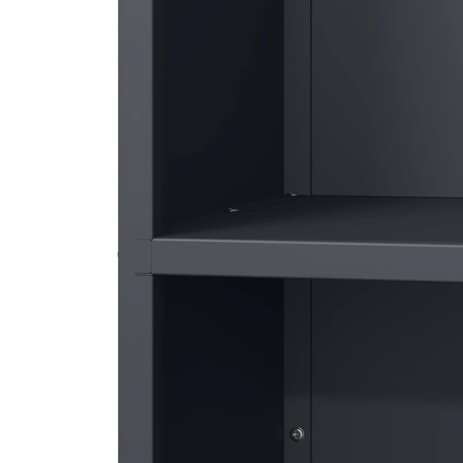 Leñero antracita 40x30x80 cm Acero laminado en