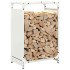 Leñero blanco 44x28x65 cm Acero laminado en