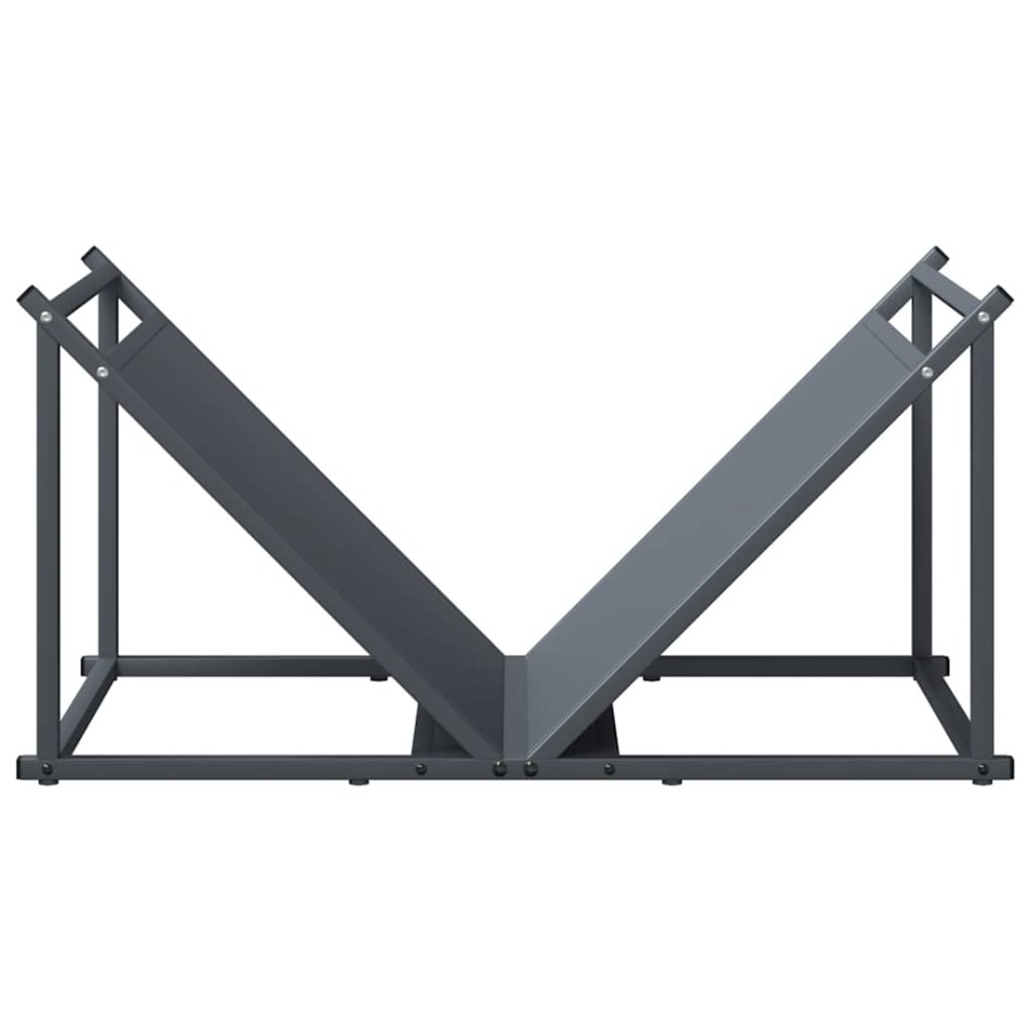 Leñero antracita 70x43x34,5 cm Acero laminado en