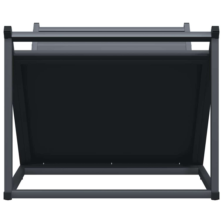 Leñero antracita 70x43x34,5 cm Acero laminado en