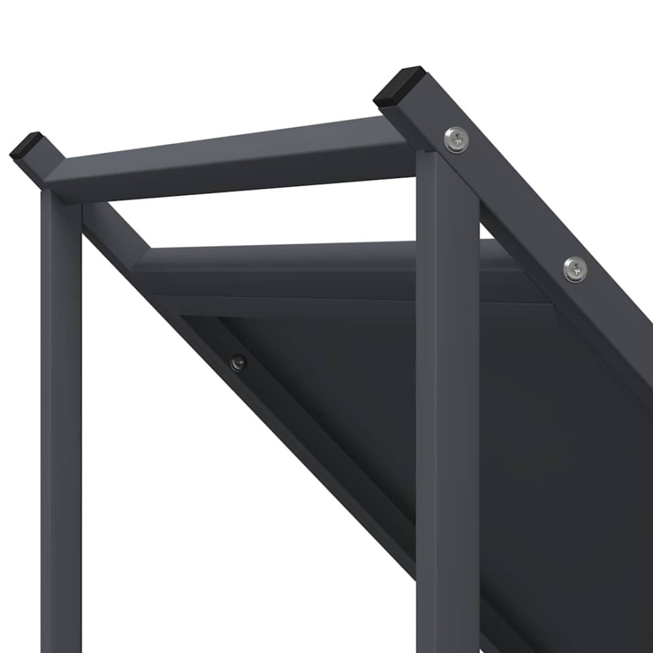 Leñero antracita 70x43x34,5 cm Acero laminado en