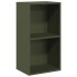 Leñero verde oliva 40x30x75 cm Acero laminado en