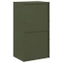 Leñero verde oliva 40x30x75 cm Acero laminado en