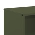 Leñero verde oliva 40x30x75 cm Acero laminado en