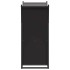Leñero negro 69,5x35x81 cm Acero laminado en