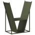 Leñero verde oliva 69,5x35x81 cm Acero laminado en