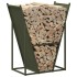Leñero verde oliva 69,5x35x81 cm Acero laminado en