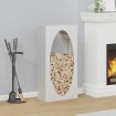 Leñero blanco 50x23x100 cm Acero laminado en frío