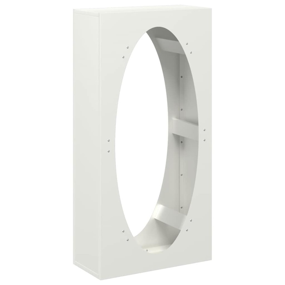 Leñero blanco 50x23x100 cm Acero laminado en