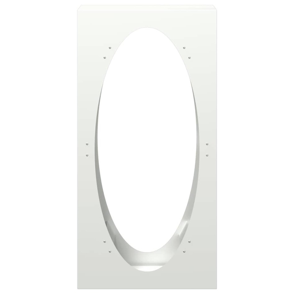 Leñero blanco 50x23x100 cm Acero laminado en