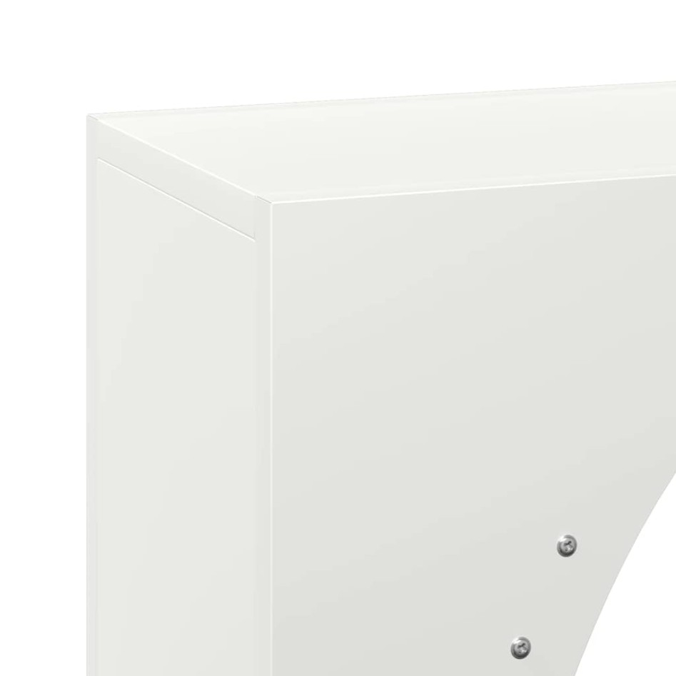 Leñero blanco 50x23x100 cm Acero laminado en