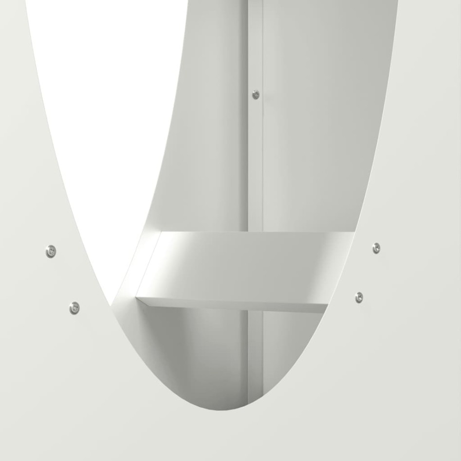 Leñero blanco 50x23x100 cm Acero laminado en