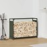 Leñero verde oliva 90x28x65 cm Acero laminado en