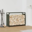 Leñero verde oliva 90x28x65 cm Acero laminado en frío
