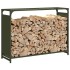 Leñero verde oliva 90x28x65 cm Acero laminado en