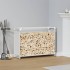 Leñero blanco 90x28x65 cm Acero laminado en