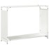 Leñero blanco 90x28x65 cm Acero laminado en