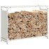 Leñero blanco 90x28x65 cm Acero laminado en