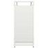Leñero blanco 90x28x65 cm Acero laminado en