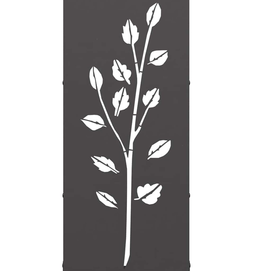 Leñero negro 40x30x80 cm Acero laminado en