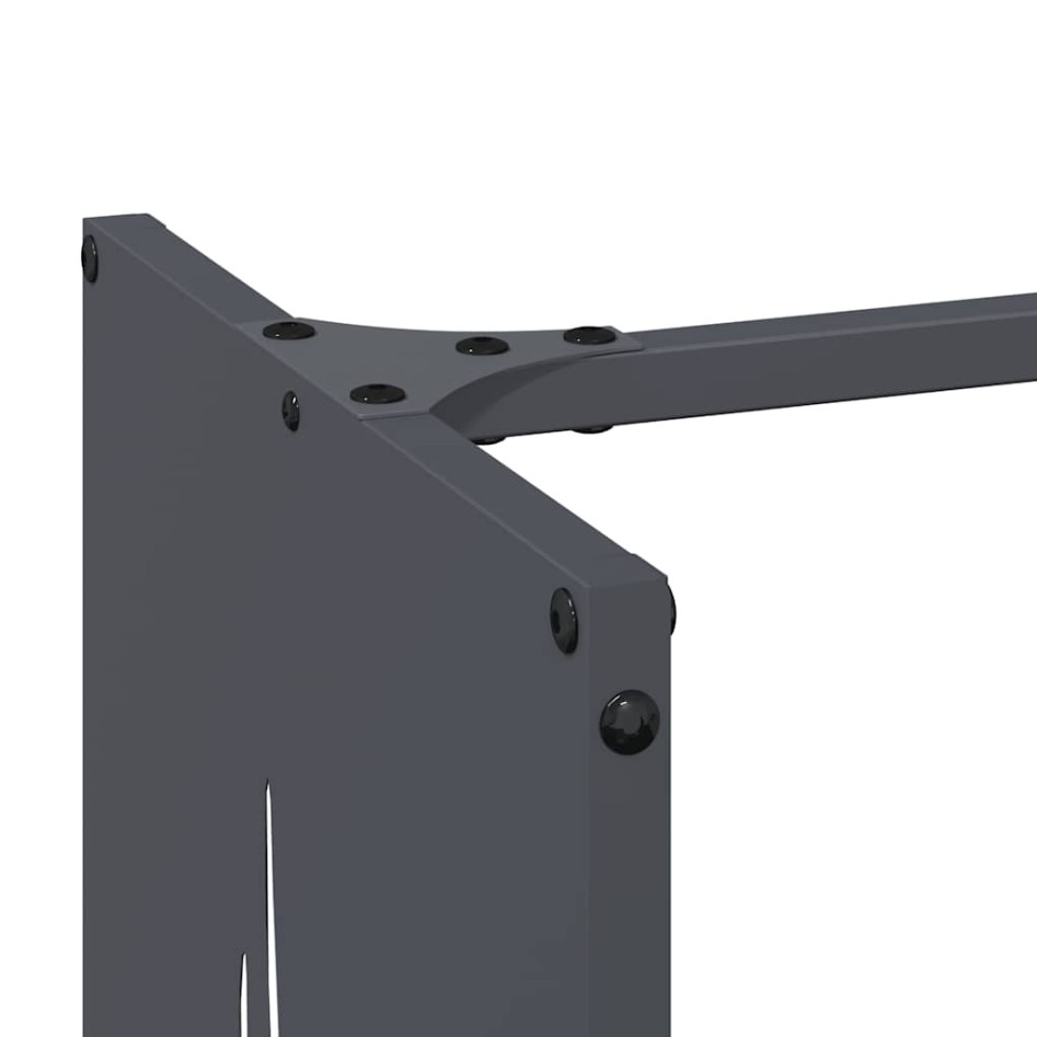 Leñero antracita 40x30x80 cm Acero laminado en