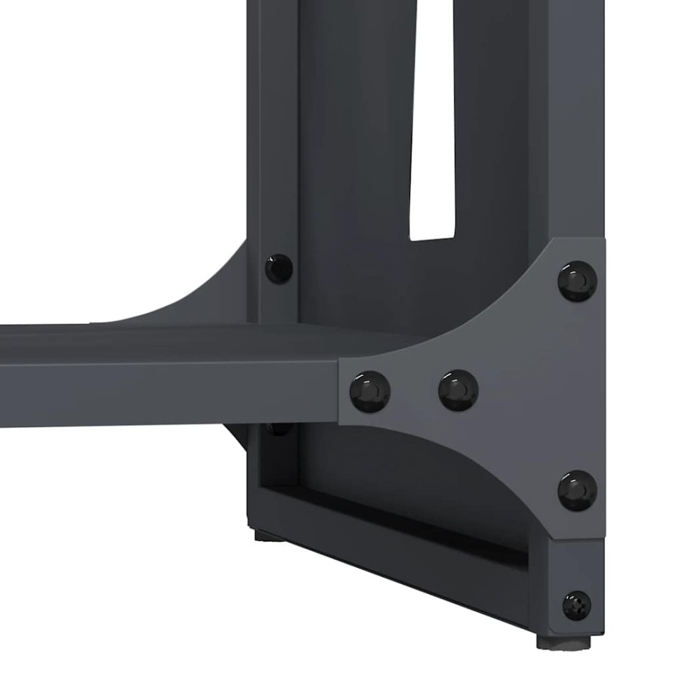 Leñero antracita 40x30x80 cm Acero laminado en