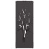 Leñero negro 40x30x80 cm Acero laminado en