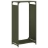 Leñero verde oliva 44x28x90 cm Acero laminado en