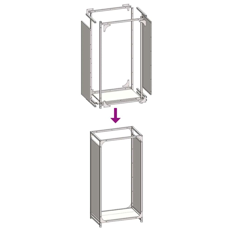 Leñero verde oliva 44x28x90 cm Acero laminado en