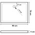 Plato de ducha rectangular ABS 70x90