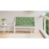 Cojines banco jardín 2 uds tela estampado de hojas 120x50x7