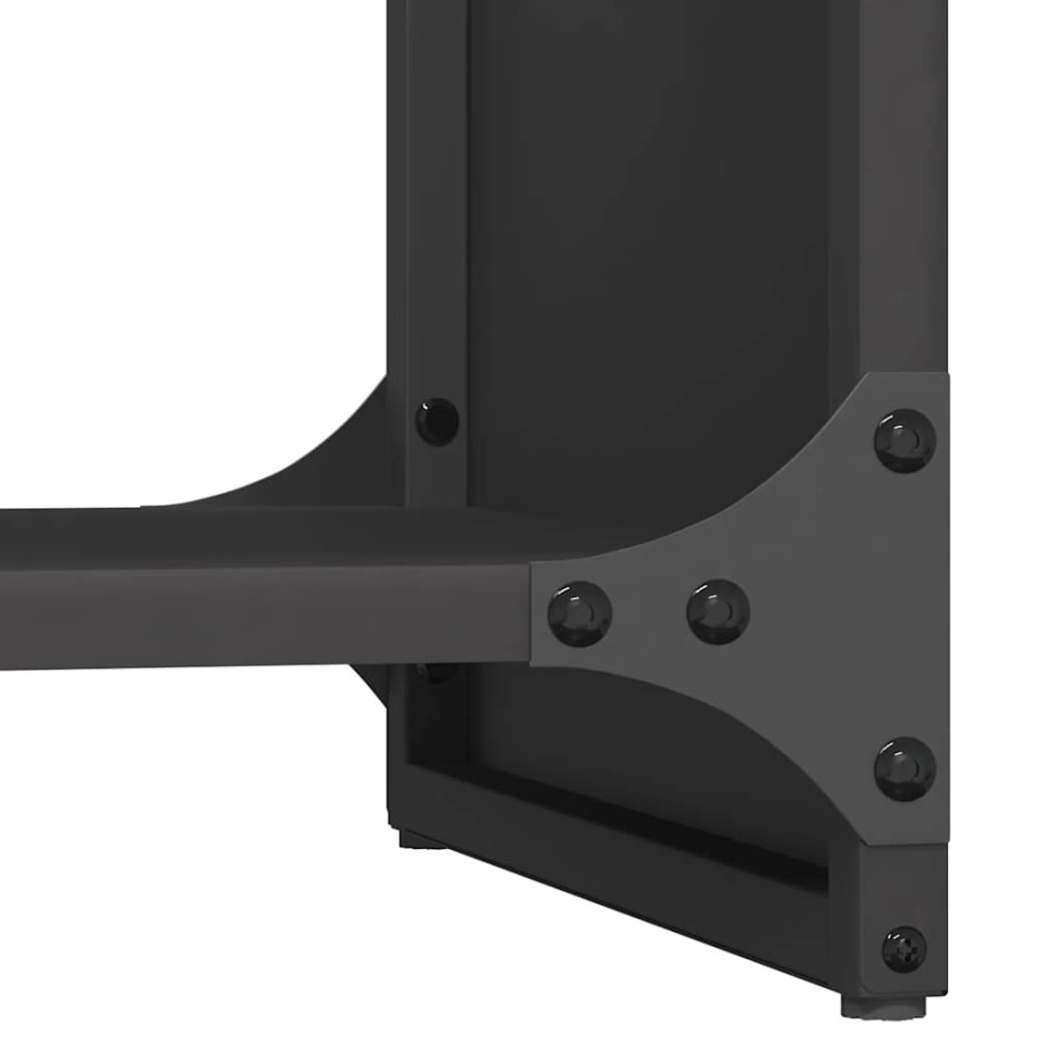 Leñero negro 40x30x80 cm Acero laminado en