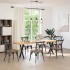 Patas para mesa comedor forma X 2uds acero negro 57x(72-73)