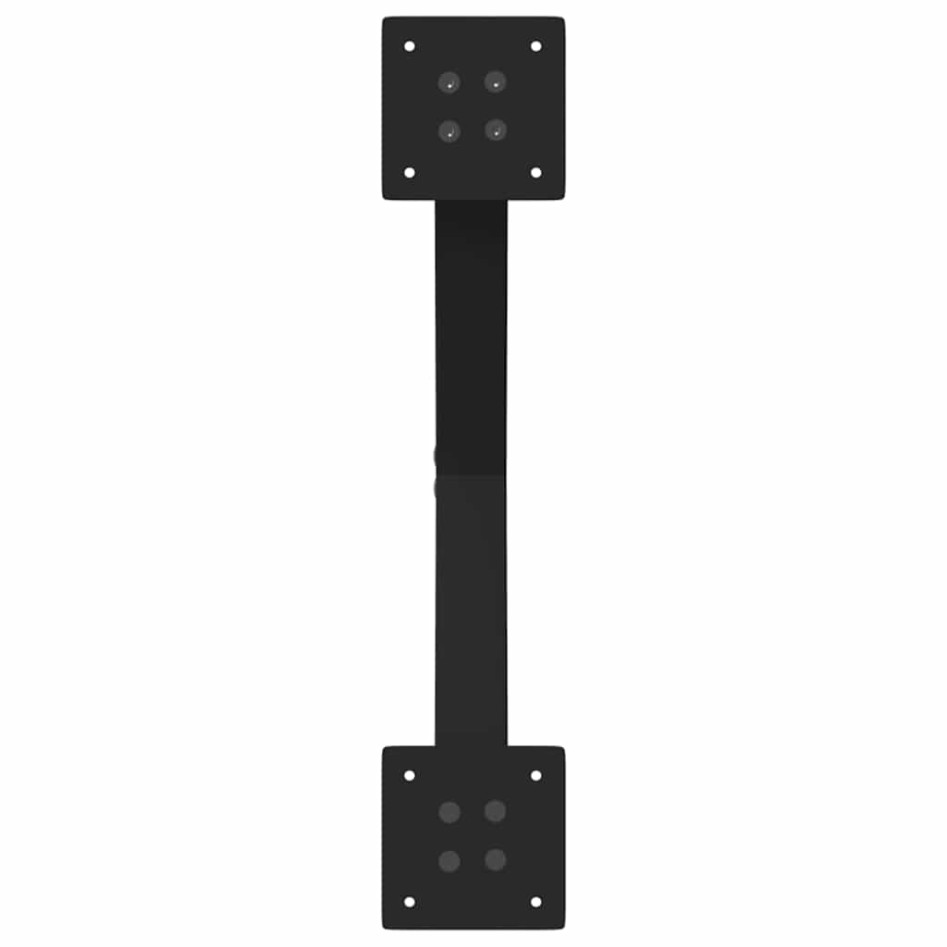 Patas para mesa comedor forma X 2uds acero negro 57x(72-73)