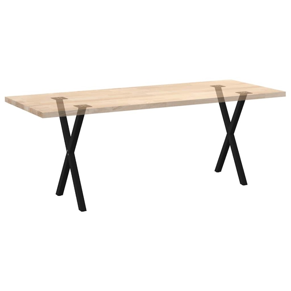Patas para mesa comedor forma X 2uds acero negro 57x(72-73)