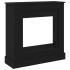 Borde de chimenea roble negro 90x30x90 cm madera