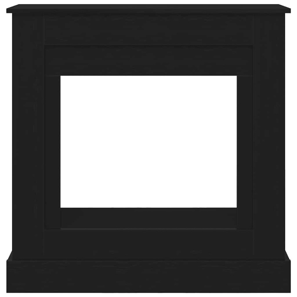Borde de chimenea roble negro 90x30x90 cm madera