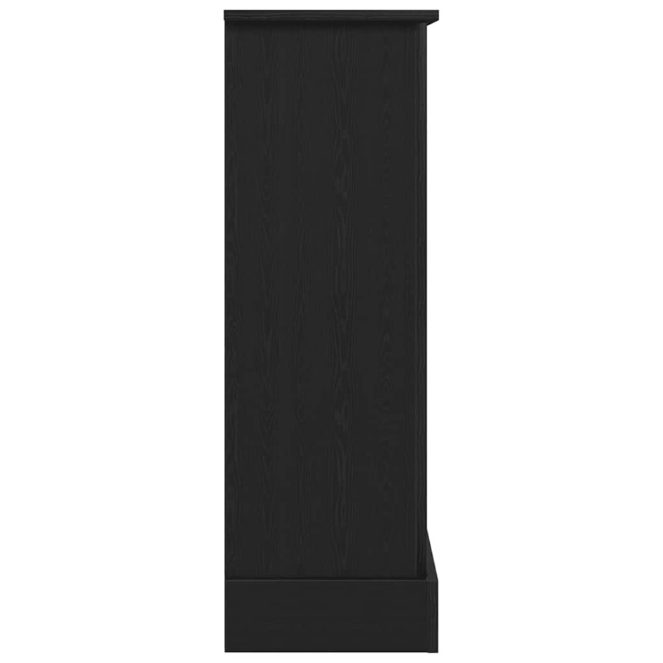 Borde de chimenea roble negro 90x30x90 cm madera
