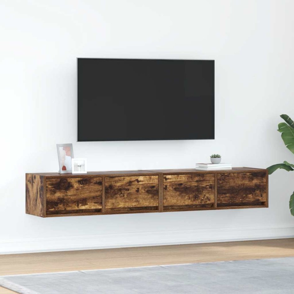 Muebles de TV 2 uds madera ingeniería color roble 80x31x25,5