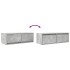 Muebles de TV 2uds madera ingeniería gris hormigón
