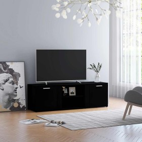 Mueble de TV madera contrachapada negra 120x34x37