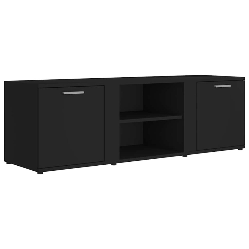 Mueble de TV madera contrachapada negra 120x34x37