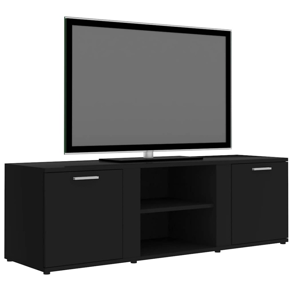 Mueble de TV madera contrachapada negra 120x34x37