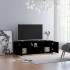 Mueble de TV madera contrachapada negra 120x34x37