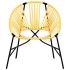 Silla de jardín con forma huevo amarillo y