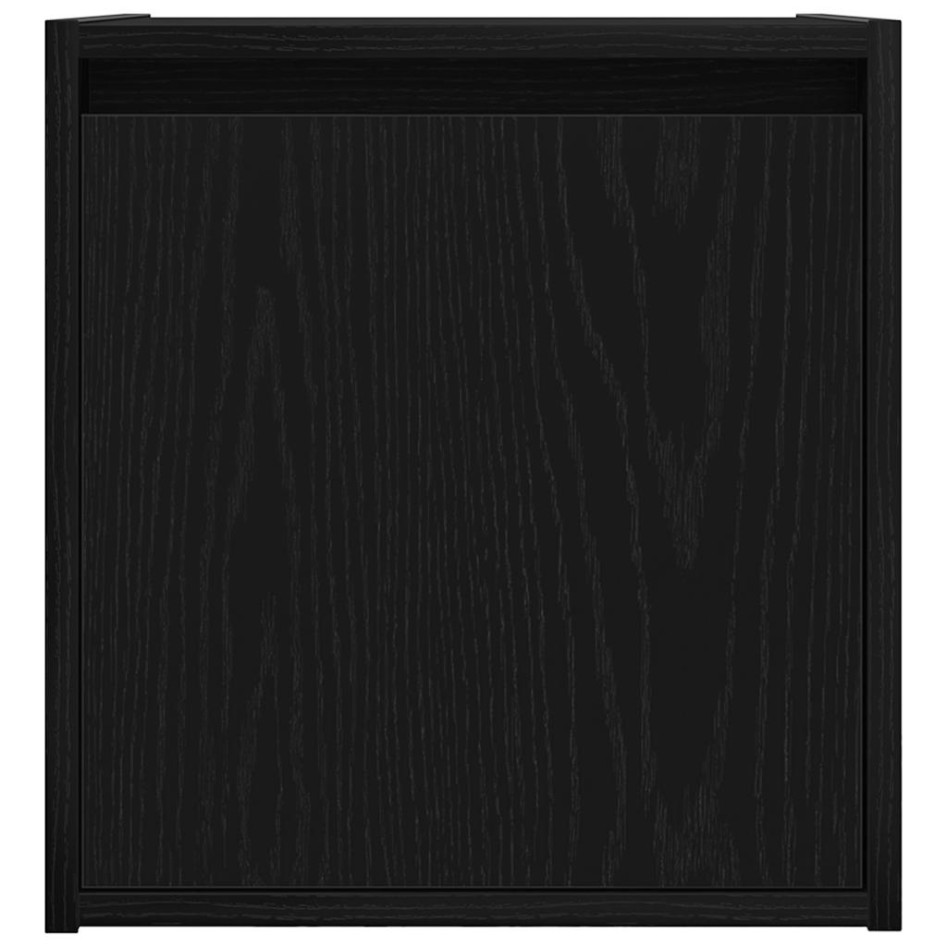 Mesillas de noche de pared 2 uds. Color negro 38x34x40