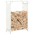 Leñero blanco 60x28x90 cm Acero laminado en