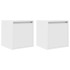 Mesillas de noche de pared 2 uds blanco 38x34x40
