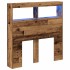 Cabecero de cama con LED madera vieja 100x17x102